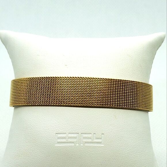 Stainless Steel Gold Tone Watch Band Bracelet - Picture 1 of 5